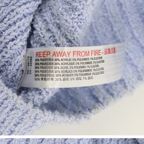 INTIMATELY FREE PEOPLE BABY BLUE COLBY CROPPED SWEATER VEST SIZE MEDIUM - Picture 3 of 3